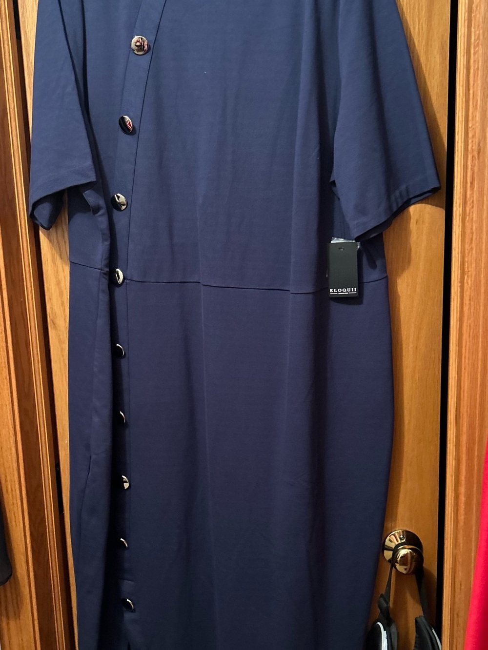 Eloquii Deep Blue Crewneck Tunic Dress